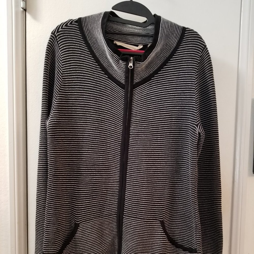 zip front cowl neck contrast pocket detail jacket